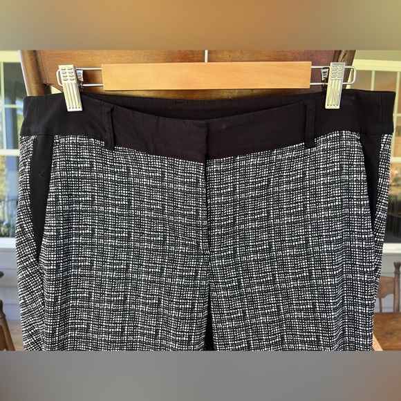 Lane Bryant Plus Lena Grid Print Bootcut Pants Black White Career Work Size 16 - Picture 2 of 12